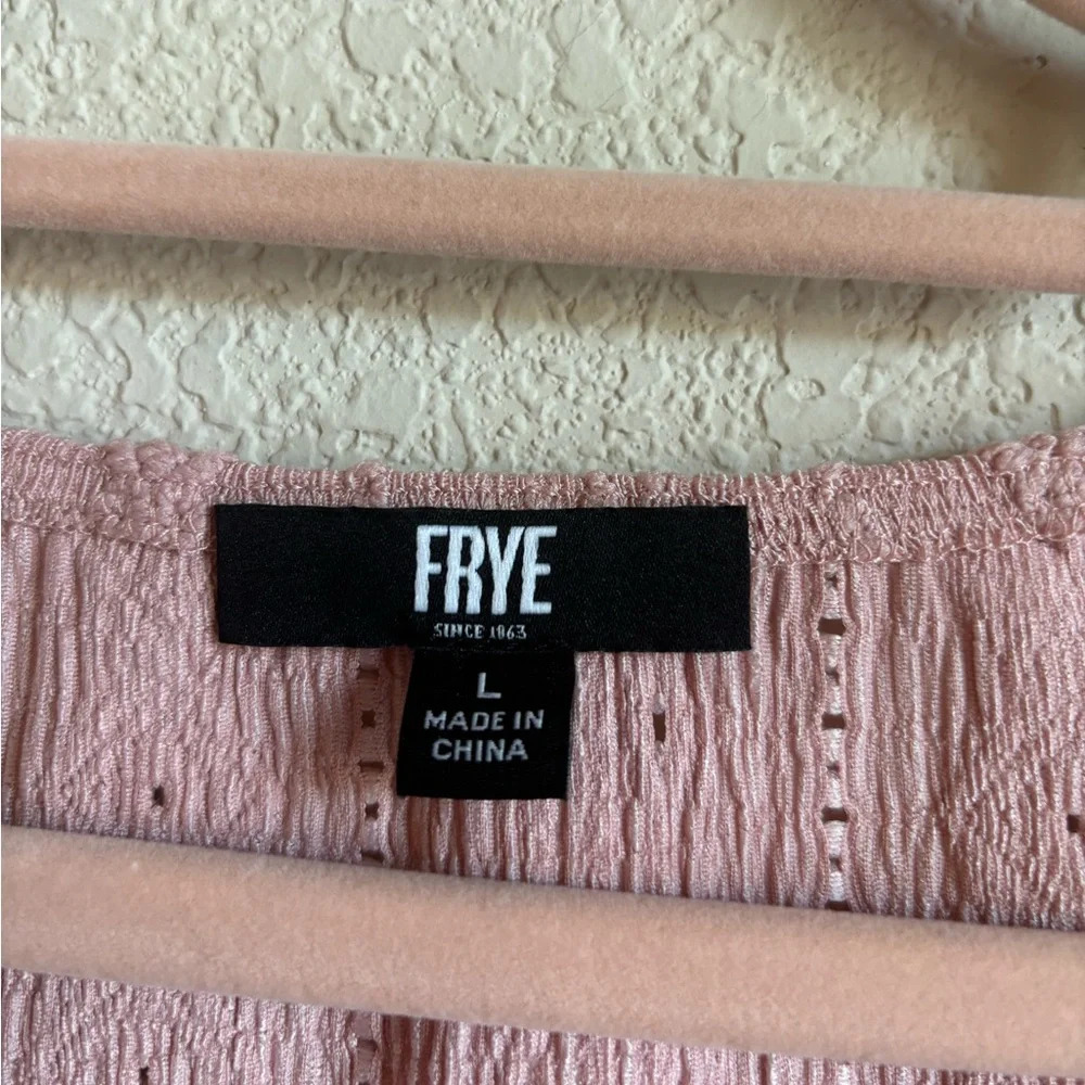 Frye Womens Textured Blousson Sleeve Boho Peasant Blouse - Picture 5 of 10